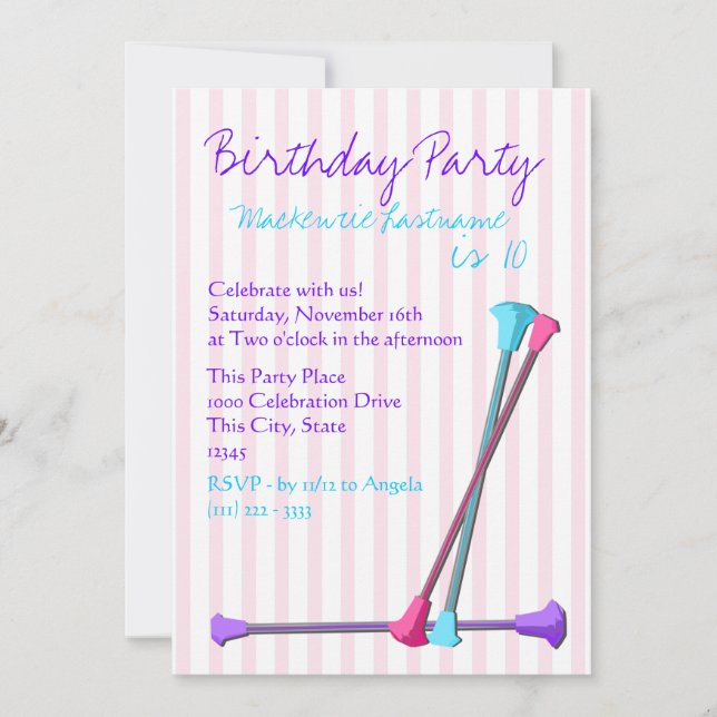 Invitation Baton Anniversaire (Devant)