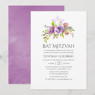 Invitation Bats de printemps floraux