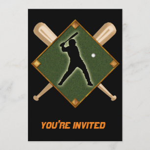 Invitation Batteur Diamond 1 de baseball