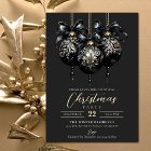 Baubles noir et or élégant Noël de luxe