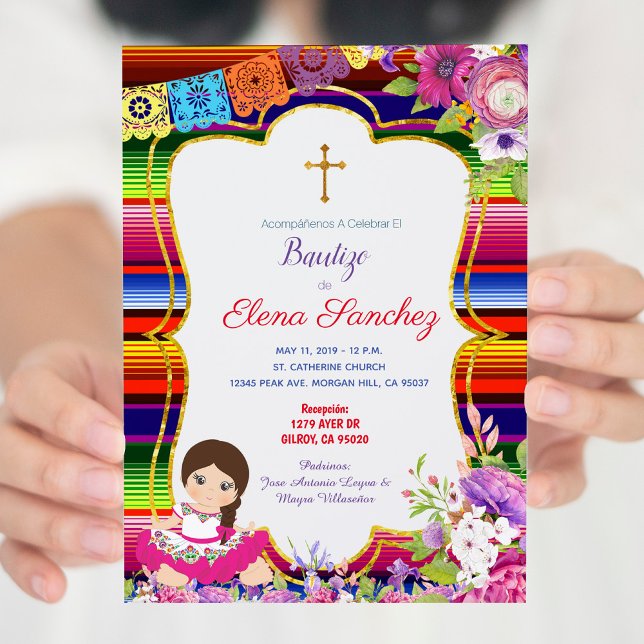 Invitation Bautizo Baptism Espagnol (Créateur téléchargé)