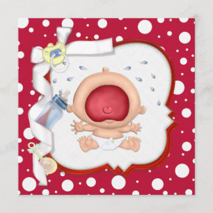 Invitation Bawling Bawling Funny Baby shower neutre