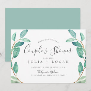 Invitation Bayou Botanical Greenery   Douche de couple