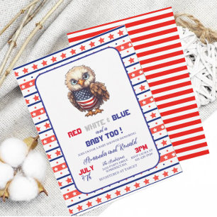 Invitation BB du 4 juillet Rouge Blanc et Bleu Pat