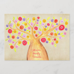 Invitation BBBQ de la réunion de l'arbre de la fam