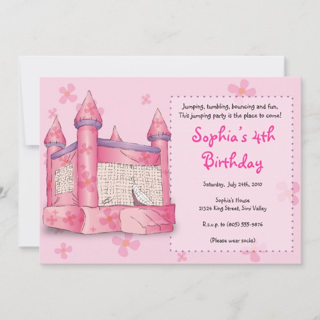 Invitation Bbony Fun - pour les filles ! (Devant)