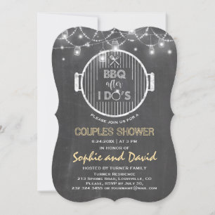 Invitation BBQ après que je dois Chalk String Lights Grill In