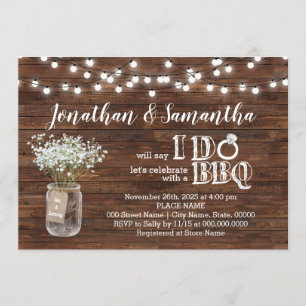 Invitation BBQ avant que je ne fasse des couples douche chic 