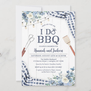 Invitation BBQ avec Marine et Bleu clair