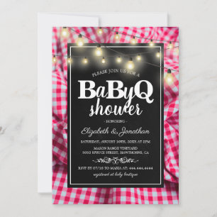 Invitation BBQ Baby Shower Couple Barbecue BaByQ
