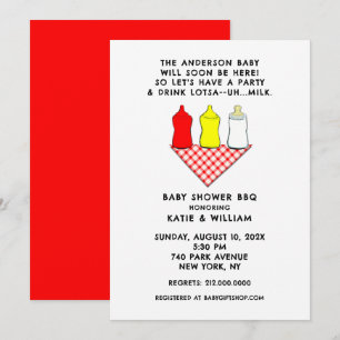 Invitation BBQ Baby Shower d'été