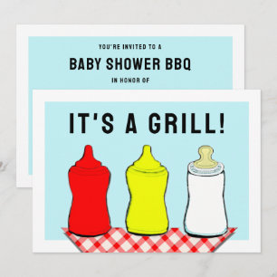 Invitation BBQ Baby shower été