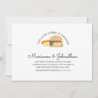 BBQ Burger Hot Dog pour une Baby Shower Minimalist