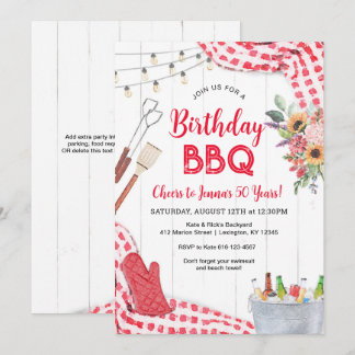 Invitation BBQ d'anniversaire