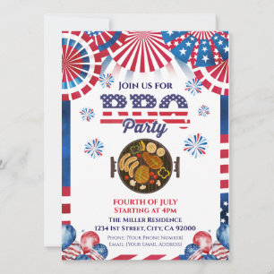 Invitation BBQ du 4 juillet, Invitation à une fête