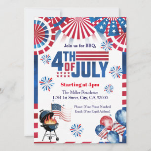 Invitation BBQ du 4 juillet, Invitation à une fête