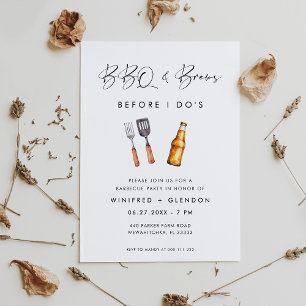 Invitation BBQ et brasse avant de faire la douche de couple