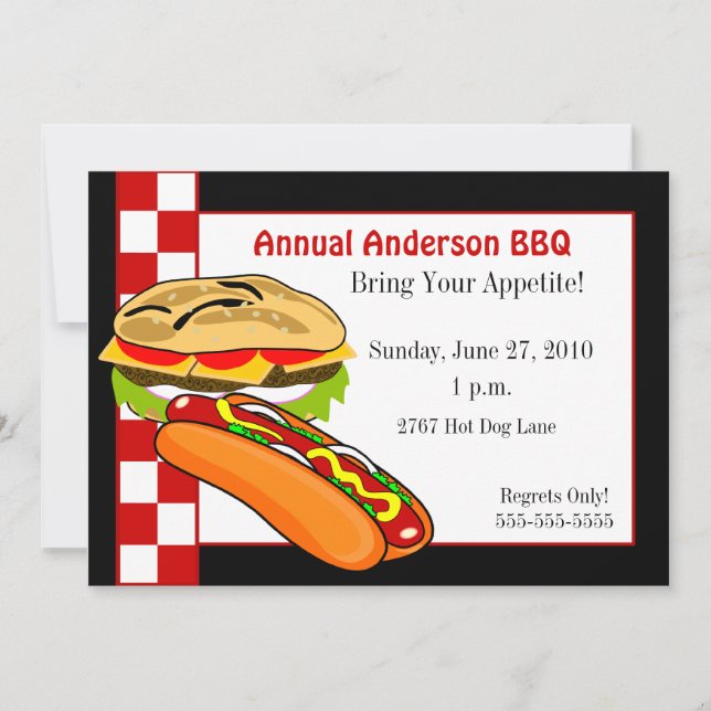 Invitation BBQ famille (Devant)