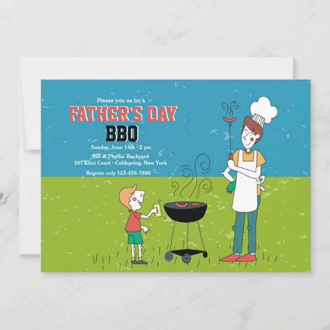 Invitation BBQ fête des pères (Devant)
