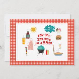 Invitation BBQ/Fête en plein air Participez à la fête!