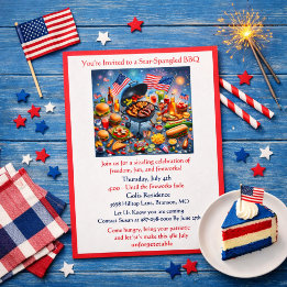 Invitation BBQ / Fête patriotique du 4 juillet 