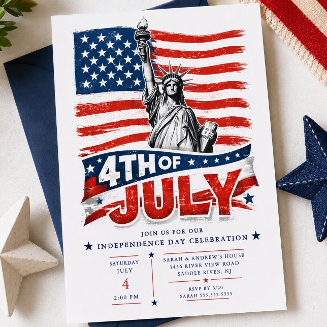 Invitation BBQ patriotique du 14 juillet (Créateur téléchargé)