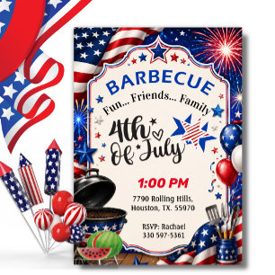 Invitation BBQ patriotique du 4 juillet