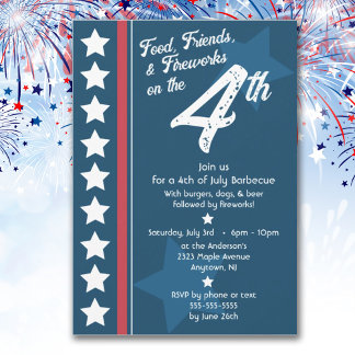 Invitation BBQ patriotique du 4 juillet