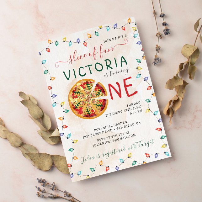 Invitation BBQ Pizza à part épicée amusante Photo Premier ann (Créateur téléchargé)