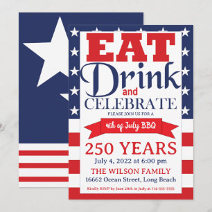 Invitation BBQ pour 250 ans d'indépendance