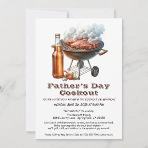 Invitation BBQ pour la Fête des Pères – Hamburgers