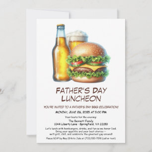Invitation BBQ pour la Fête des Pères – Hamburgers
