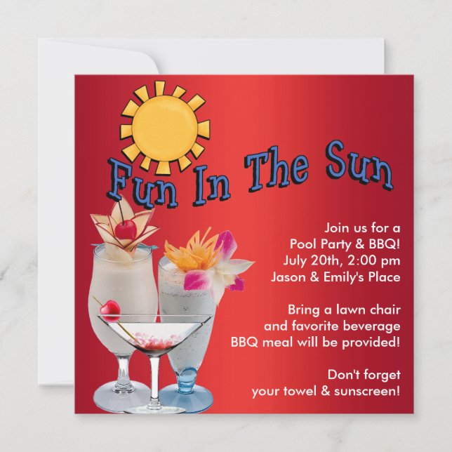 Invitation BBQ pour les adultes (Devant)
