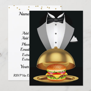Invitation BBQ Tuxedo Hamburger