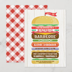 Invitation BBQ Woodgrain