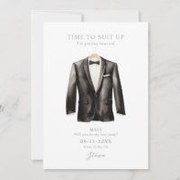 Be My Best Man Aquarelle Noir & Blanc Tuxedo