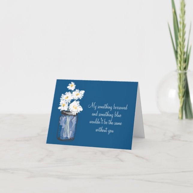 Invitation Be My Bridesmad - Mason Jar & Daisies (Devant)