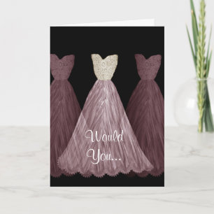 Invitation Be My Bridesmaid - PLUM Dresses Mariage Card