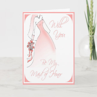 Invitation Be My Maid of Honor Wedding Invite