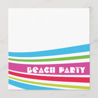 Invitation Beach Ball Strié Salt Eau Ocean Beach Party