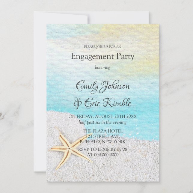 Invitation Beach Beach White Sand (Devant)