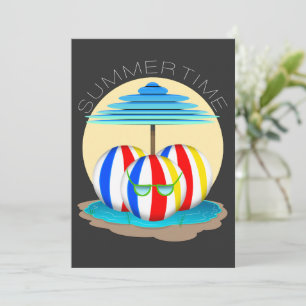 Invitation Beach Buddies Beat the Heat : Sun's Out, Fins Out!