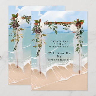 Invitation Beach Canopy Floral Serez-Vous Ma Serveuse D'Épous