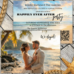 Invitation Beach Elopement Heureusement Jamais Après Photo Ma
