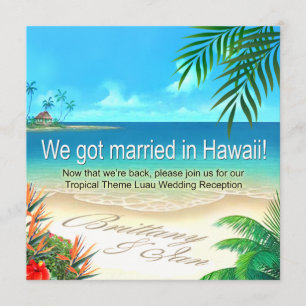 Invitation Beach Luau Hawaii Réception obtenez des noms dans 