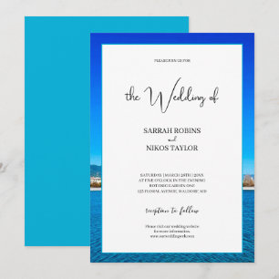 Invitation Beach Ocean Costal Mariage