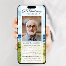 Beach Ocean Photo Funérailles Digital Evite