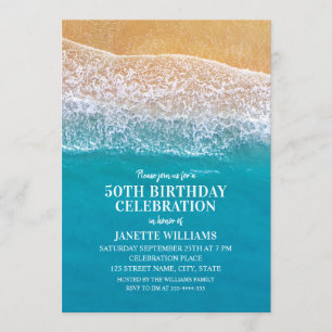 Invitation Beach Ocean Seaside Destination Nautic Birthday