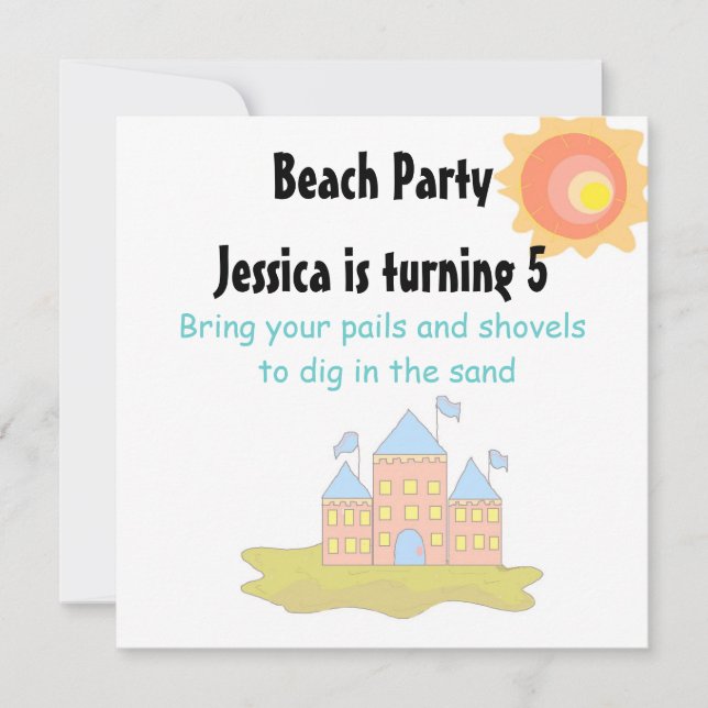 Invitation Beach Party (Devant)