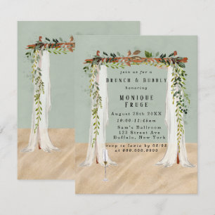 Invitation Beach Sand Canopy Tropical Brunch & Bubbly Invitat